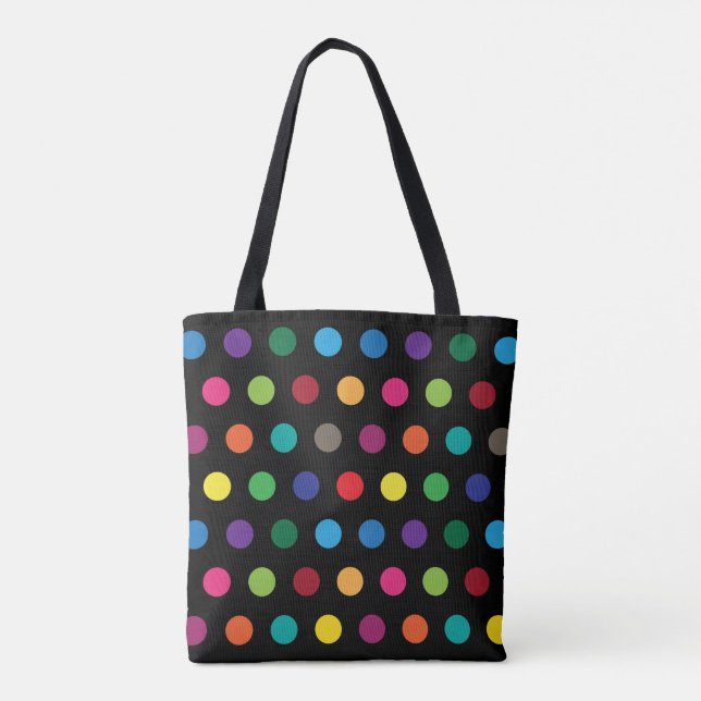 Polka Dots Colorful Tote Bag (Back)