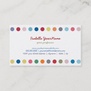 Polka Dots - Colour Love Business Card
