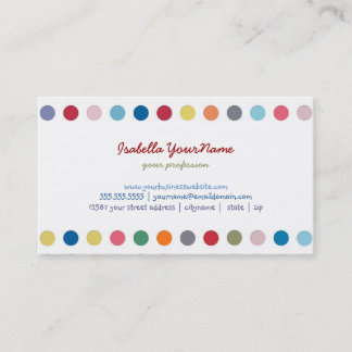 Polka Dots - Colour Love Business Card