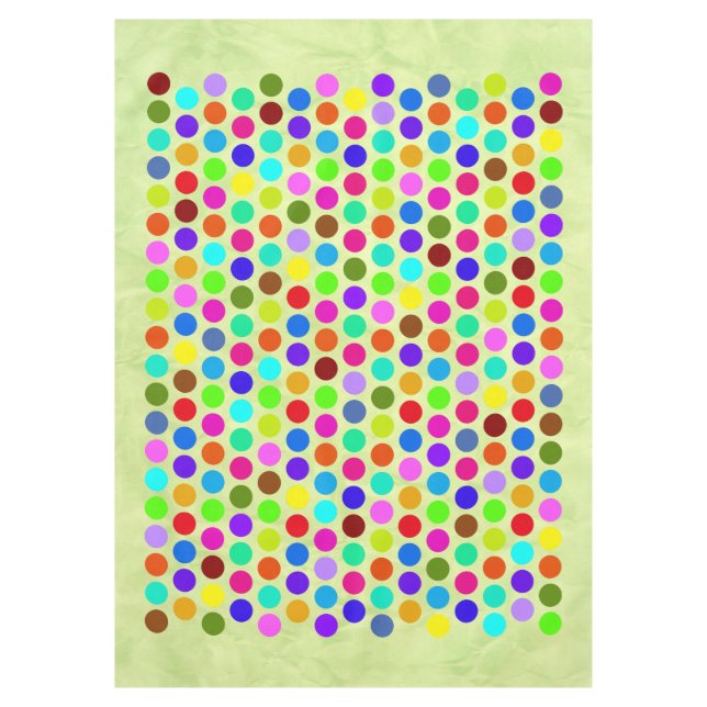 Polka Dots coloured + your background colour Tablecloth (Front)