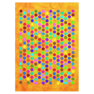 Polka Dots coloured + your background colour Tablecloth