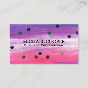 Polka Dots Colourful Artistic Texture Business Card
