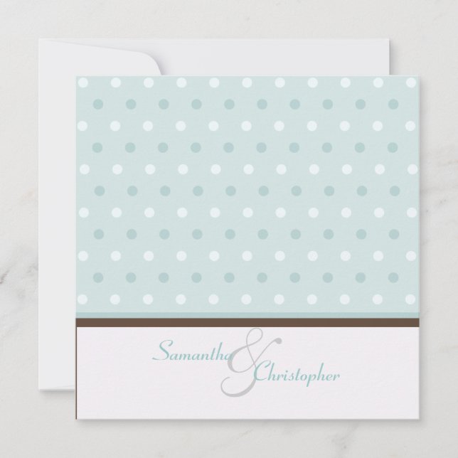 Polka dots/contemporary  Invitations (Front)