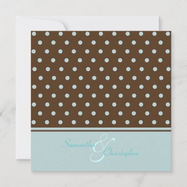 Polka dots/contemporary  Invitations (Front)