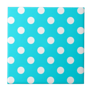 Polka dots cyan hex code 00E3F4 Tile