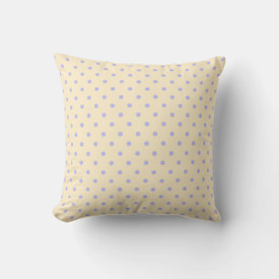 Polka dots, dots lavender and yellow cushion