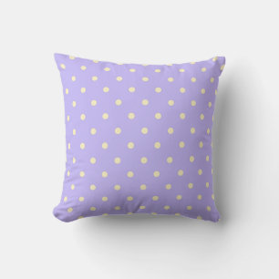 Polka dots, & dots lavender and yellow  cushion
