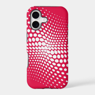 Polka Dots Flag on Red Background