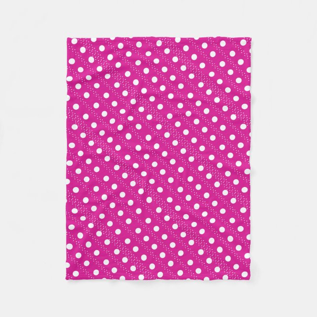 polka dots fleece blanket (Front)