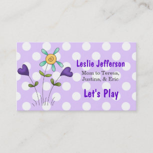 Polka Dots & Flowers Mummy Play Date Card