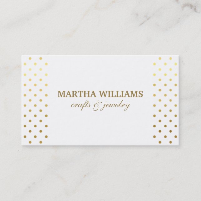 Polka Dots | Gold II Business Card (Front)