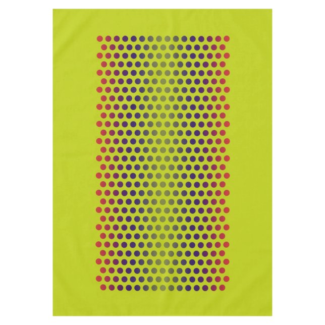 Polka Dots gradients green red blue + your ideas Tablecloth (Front)