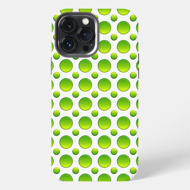 Polka dots green element iPhone case (Back)
