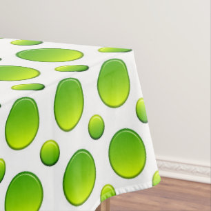 Polka dots green element tablecloth