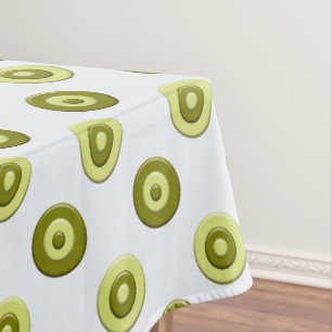 polka dots green retro pattern. tablecloth