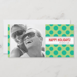 Polka Dots Holiday Photo Card