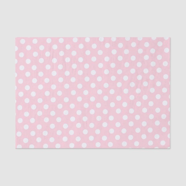 polka dots in pastel pink  tissue paper (Front)