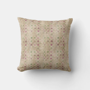Polka Dots in Purple and Green Cushion