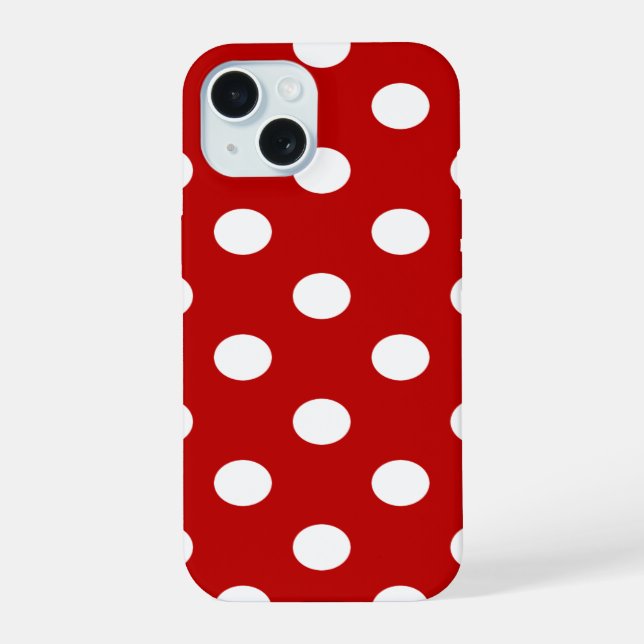 Polka Dots iPhone 15 Case (Back)