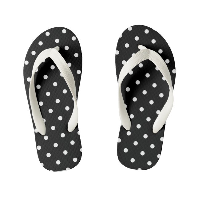 Polka Dots Kid's Flip Flops (Footbed)