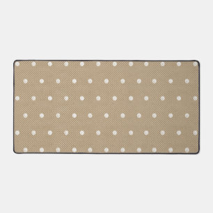Polka Dots Lace Kraft Photo Image Desk Mat