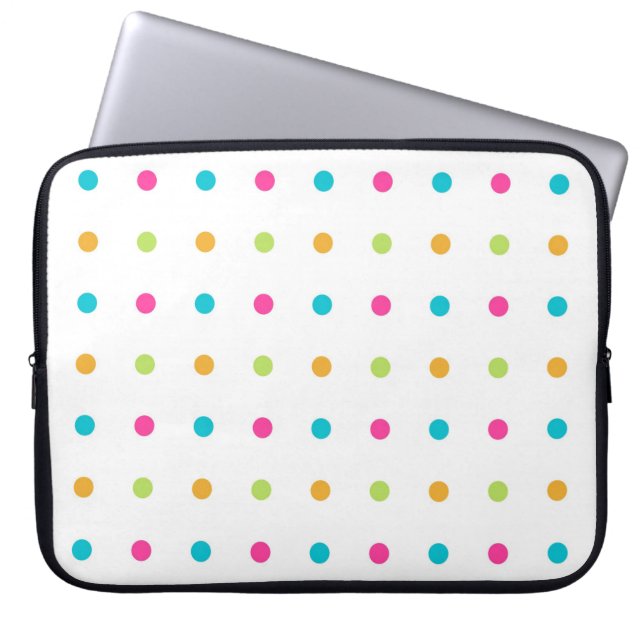 Polka Dots Laptop Sleeve (Front)