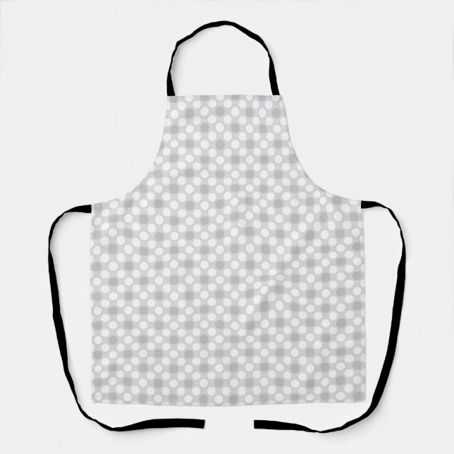 Polka dots light grey fashionable   apron (Front)