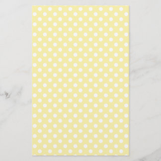 Polka Dots - Light Yellow on Corn Stationery