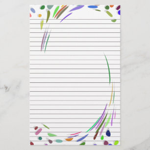 Polka Dots Lined Paper for Notes Stationery