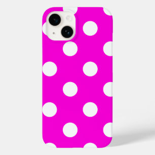Polka dots magenta #FF00DC Case-Mate iPhone Case