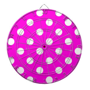 Polka dots magenta #FF00DC Dartboard