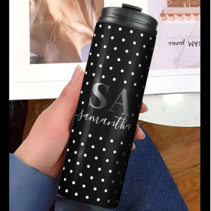 Polka Dots Minimalist Stylish Thermal Tumbler Gift