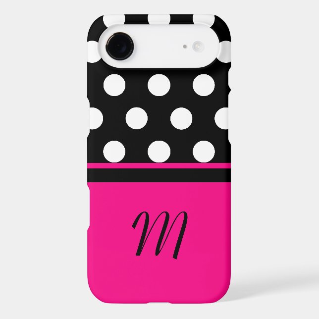 Polka Dots Monogram Case (Back)
