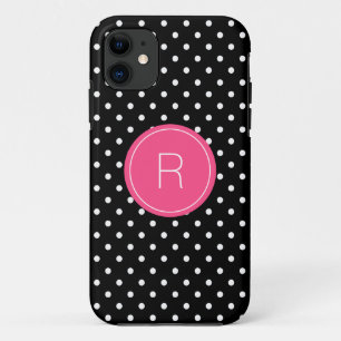 Polka Dots Monogram iPhone 11 Case
