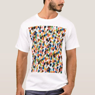 Polka Dots: Multicoloured Hand Paint. T-Shirt