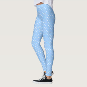 Polka Dots on Baby Blue Leggings