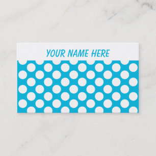 Polka Dots on Blue Business Card