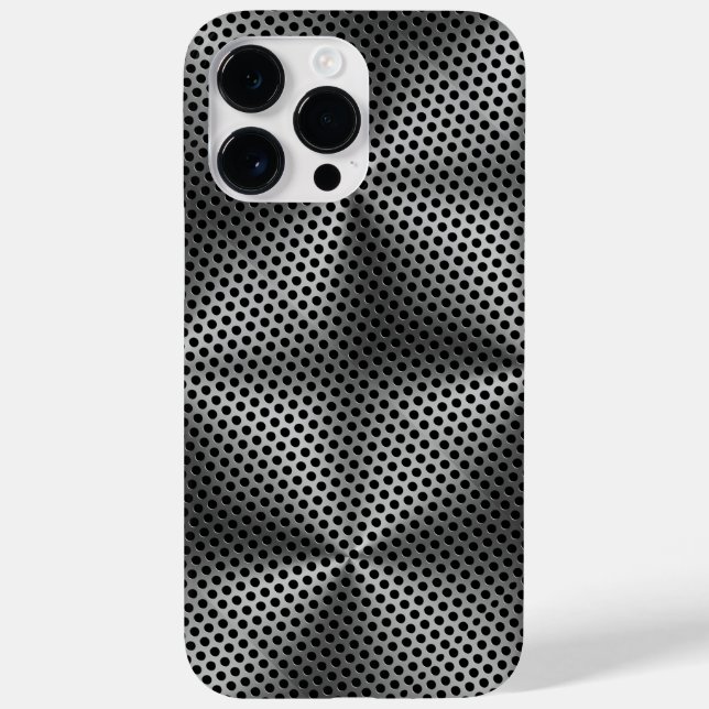 Polka Dots on Metal Plate 01x4 Black BG Case-Mate iPhone Case (Back)