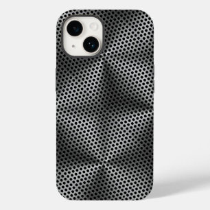 Polka Dots on Metal Plate 01x4 Black BG Case-Mate iPhone 14 Case