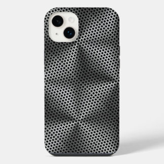 Polka Dots on Metal Plate 01x4 Black BG iPhone 14 Plus Case