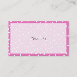 Polka Dots on Pink Background Business Card