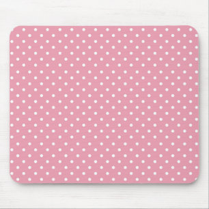 Polka Dots on Pink Mouse Mat