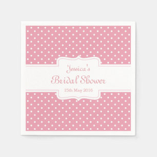 Polka Dots on Pink Napkin