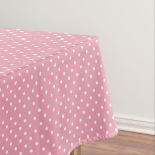 Polka Dots on Pink Tablecloth