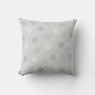 Polka Dots on Silver Grey Cushion