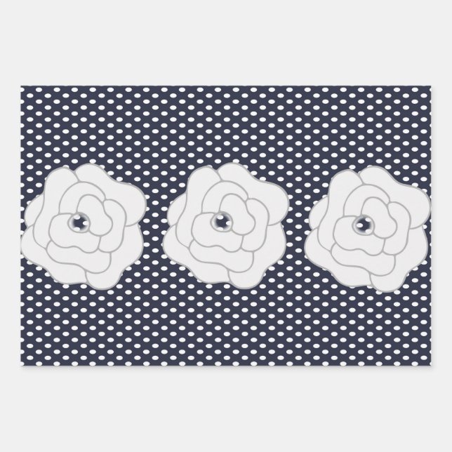 Polka Dots, Owls, & Ballerinas Wrapping Paper Sheet (Front)