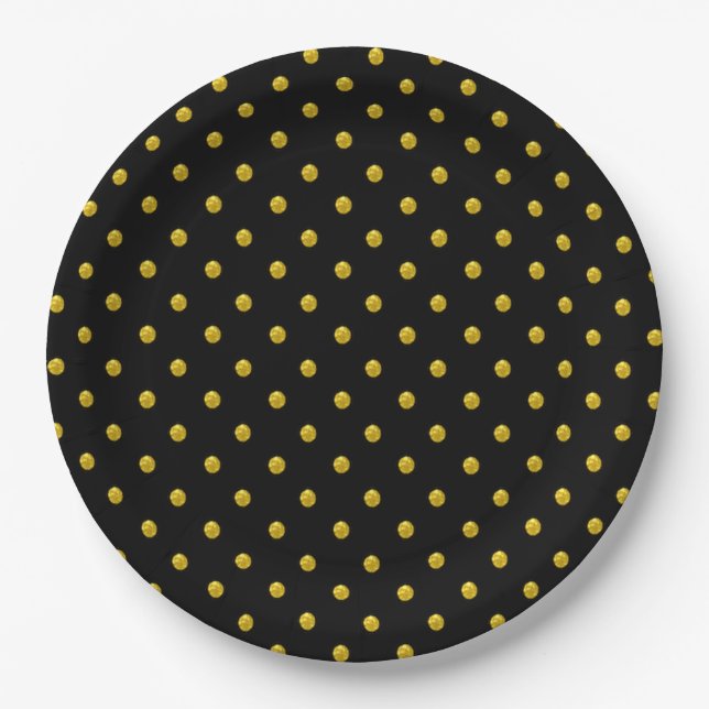 Polka Dots Paper Plate (Front)