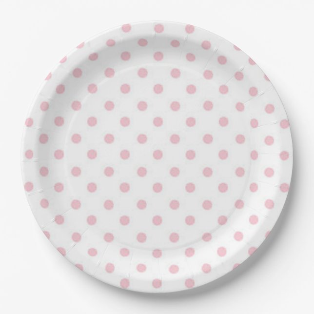 Polka Dots Paper Plate (Front)