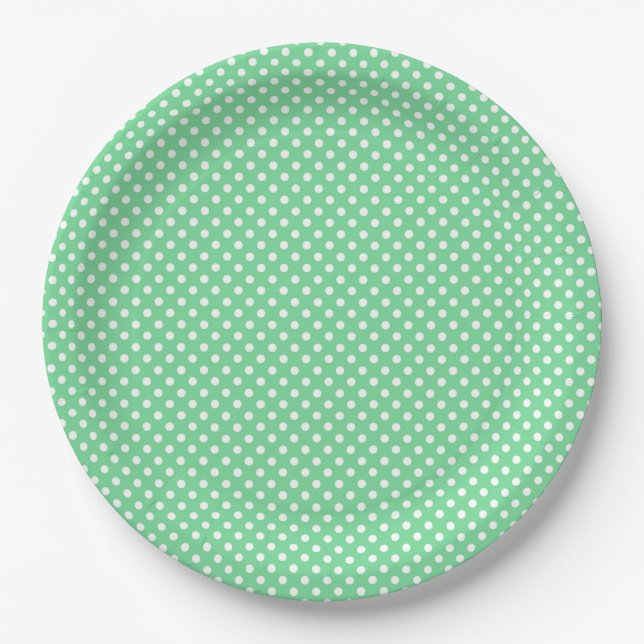 Polka Dots Paper Plate (Front)