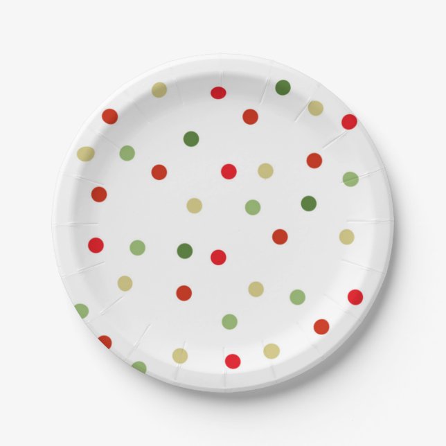 Polka Dots Paper Plates (Front)